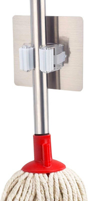 AddIntoCart Grey PVC, Plastic Broom Holder(1 Holders)
