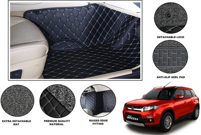 CYMA Leather 7D Mat For  Maruti Suzuki Vitara Brezza(Black)