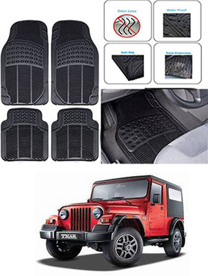 RONISH Rubber Standard Mat For  Mahindra Thar(Black)