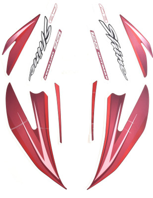 SunStick Sticker & Decal for Bike(Red, Multicolor)