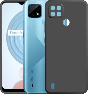 CASE CREATION Back Cover for Realme C21 Soft Case(Black, Waterproof, Silicon, Pack of: 1)