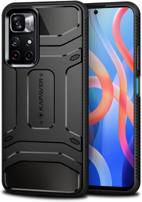 Kapaver Back Cover for Redmi Note 11T 5G, Xiaomi Poco M4 Pro 5G(Black, Rugged Armor, Pack of: 1)