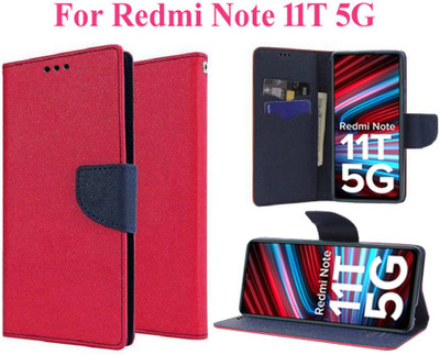 Carnage Flip Cover for Redmi Note 11T 5G, POCO M4 Pro 5G(Pink, Cases with Holder, Pack of: 1)