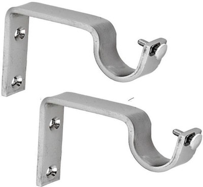 Katarias Silver Rod Rail Bracket Metal(Pack of 2)