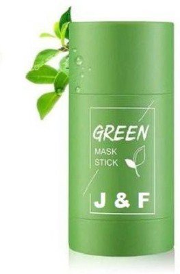 J & F Green Tea Cleansing Mask Purifying Mask Solid Cleansing Mask Smoothing Repair Deep Cleaning Face Moisturizer Oil Control Blackhead Removing for All Skin Types Stick Green Tea Mask (40 g)(40 g)