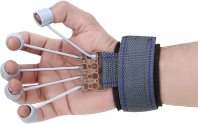 riyafitness Finger Exerciser Trainers finger Extension Training Device With Resistance Band Hand Grip/Fitness Grip(Grey)