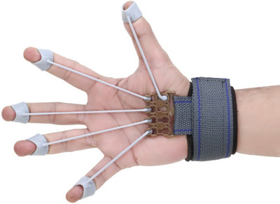 Dinetic Finger Hand Strengthener Finger And Hand Extensor Trainer Device With Resistance Hand Grip/Fitness Grip(Grey)