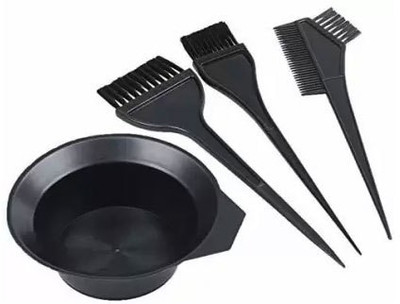 Tifurko 4pc of Salon Hair Coloring Dyeing Kit Color Dye Brush Comb Mixing Bowl Tint Tool Bleach(4 Items in the set)