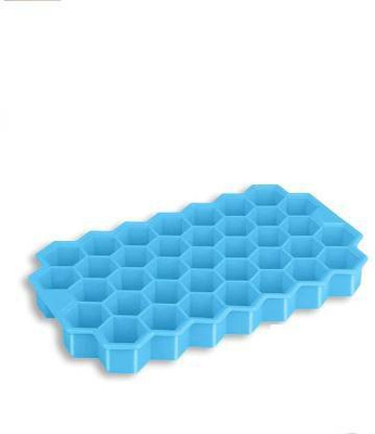 Fulkiza Silicon ice cube tray for freezer flexible and durable pack of 1 Multicolor Silicone Ice Cube Tray(Pack of1)