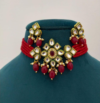 GEODE DELIGHT Brass Multicolor Jewellery Set(Pack of 1)