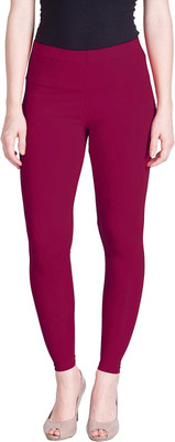 Lyra Ankle Length Ethnic Wear Legging(Pink, Solid)