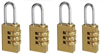 Volo 213 combination lock Pack of 4 Lock(Gold)