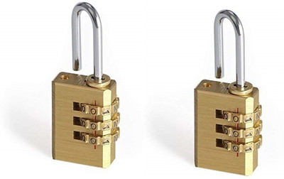Volo 213 combination lock Pack of 2 Lock(Gold)