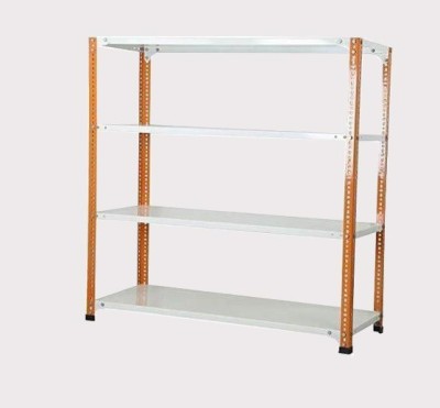 Spacious Heavy Duty slotted Angle rack (Powder Coating) with Extra Fine Finishing (light Orange Cream colour)LUGGAGE RACK Dimension: 15X24X47 4 Shv (Color Orange angle ivoy shv ) Luggage Rack Luggage Rack