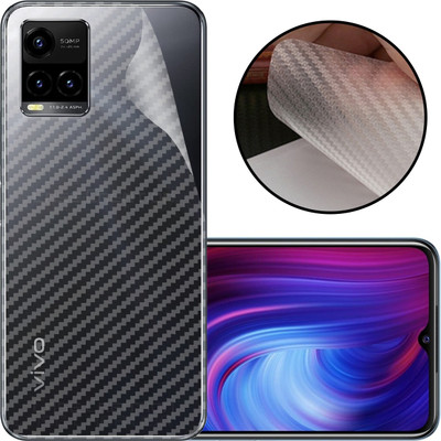 CASE CREATION Vivo Y33s Mobile Skin(3D Carbon Fibre Transparent Back Skin Matte Finish)