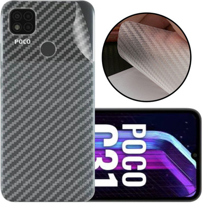 CASE CREATION Xiaomi Poco C31 Mobile Skin(3D Carbon Fibre Transparent Back Skin Matte Finish)