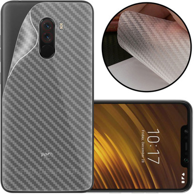 CASE CREATION POCO F1 Mobile Skin(3D Carbon Fibre Transparent Back Skin Matte Finish)
