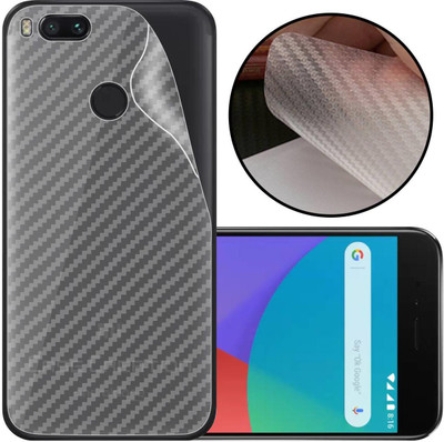 CASE CREATION Mi A1 Mobile Skin(3D Carbon Fibre Transparent Back Skin Matte Finish)