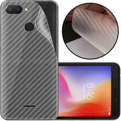 CASE CREATION Mi Redmi 6 Mobile Skin(3D Carbon Fibre Transparent Back Skin Matte Finish)