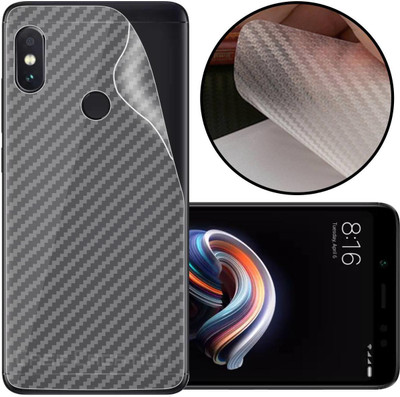 CASE CREATION Mi Redmi Note 5 Mobile Skin(3D Carbon Fibre Transparent Back Skin Matte Finish)