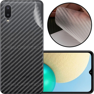 CASE CREATION Samsung Galaxy A02 Mobile Skin(3D Carbon Fibre Transparent Back Skin Matte Finish)