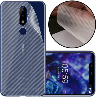 CASE CREATION Nokia 6.1 Plus Mobile Skin(3D Carbon Fibre Transparent Back Skin Matte Finish)