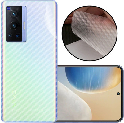 CASE CREATION Vivo X70 Mobile Skin(3D Carbon Fibre Transparent Back Skin Matte Finish)