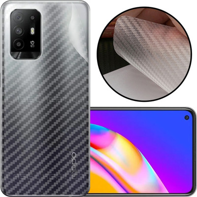 CASE CREATION Oppo F19 Pro + Mobile Skin(3D Carbon Fibre Transparent Back Skin Matte Finish)