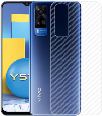 CASE CREATION Vivo Y51 2021 Mobile Skin(3D Carbon Fibre Transparent Back Skin Matte Finish)