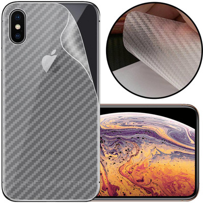 CASE CREATION Apple iPhone XS Mobile Skin(3D Carbon Fibre Transparent Back Skin Matte Finish)