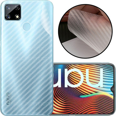 CASE CREATION Realme Narzo 20 Mobile Skin(3D Carbon Fibre Transparent Back Skin Matte Finish)