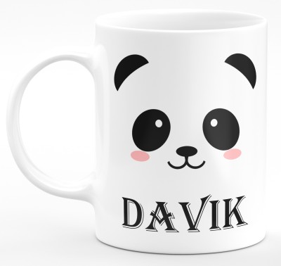 SAHU KRAFT Davik Printed Ceramic Coffee, Cute Panda Printed Best Gift For Friends,Brother , Kids ,Children Ceramic Coffee Mug(330 ml)