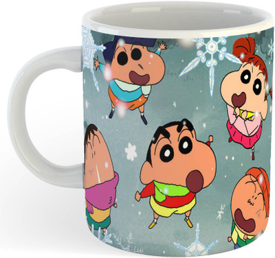 ADN21 All Day New Printed Shinchan Kids Ceramic Coffee 15 Ceramic Coffee Mug(325 ml)