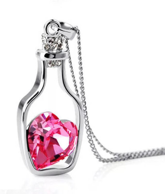 Yurii Zircon Sterling Silver Plated Stainless Steel Necklace