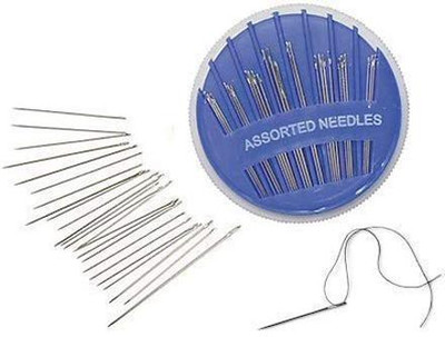 Shihen 25 PCS Assorted Hand Sewing Needles Embroidery Mending Craft Quilting Knitting Purpose Medium Size Hand Sewing Needle(Sharps Needle Medium Pack of 25)