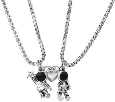 ringzinnie Silver Stainless Steel Pendant Set