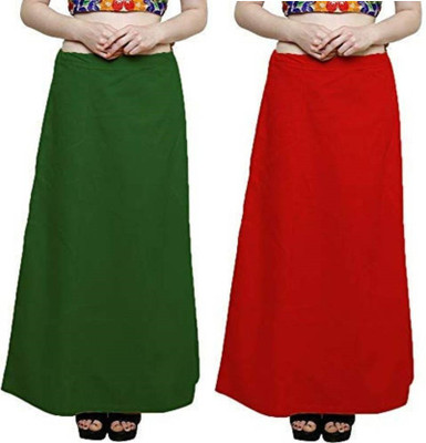 nebadita Pure cotton petticoat for women (dark green, red) Pure Cotton Petticoat(Free)