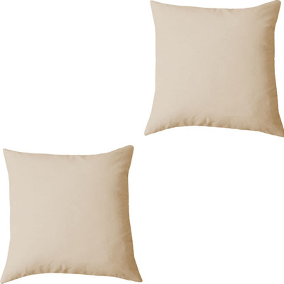 Linenovation Microfibre Solid Cushion Pack of 2(off white)