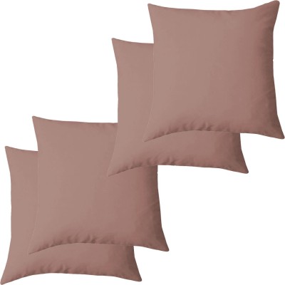 Texlux Microfibre Solid Cushion Pack of 4(Light Brown)