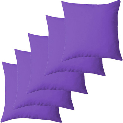 Texlux Microfibre Solid Cushion Pack of 5(Dark Purple)