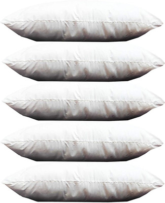 WILD MINT Microfibre Sleeping Pillow Pack of 5 Solid(White)
