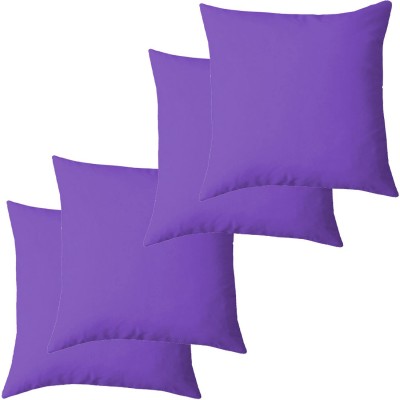 Texlux Microfibre Solid Cushion Pack of 4(Dark Purple)