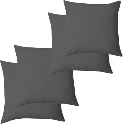 Texlux Microfibre Solid Cushion Pack of 4(Dark Grey)