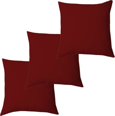 Texlux Microfibre Solid Cushion Pack of 3(Maroon)