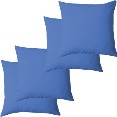 Texlux Microfibre Solid Cushion Pack of 4(Mid Blue)