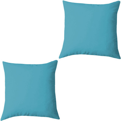 Texlux Microfibre Solid Cushion Pack of 2(Aqua)