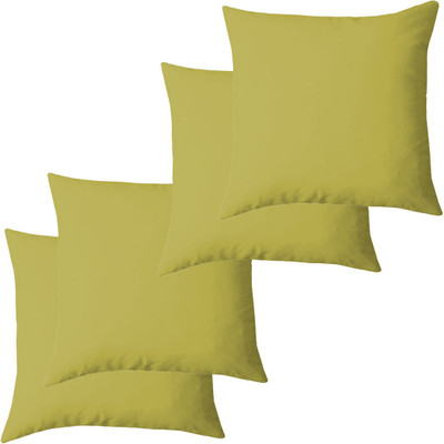 Texlux Microfibre Solid Cushion Pack of 4(Pineapple)