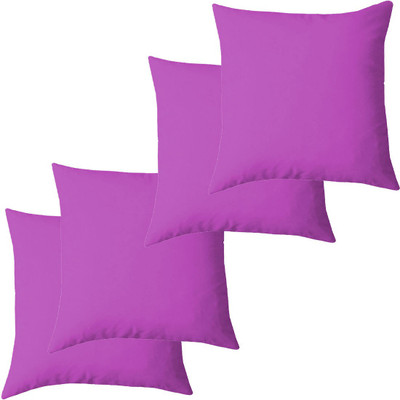 Texlux Microfibre Solid Cushion Pack of 4(Light purple)