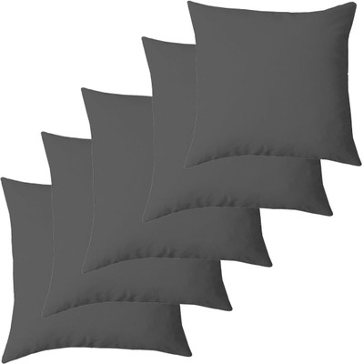 Texlux Microfibre Solid Cushion Pack of 5(Dark Grey)