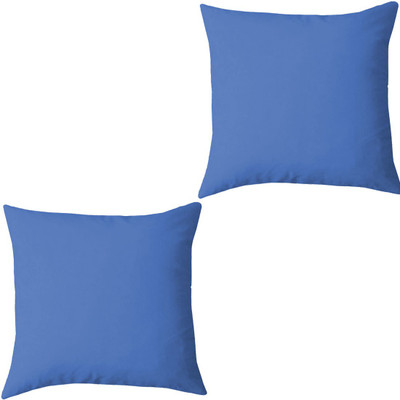 Texlux Microfibre Solid Cushion Pack of 2(Mid Blue)
